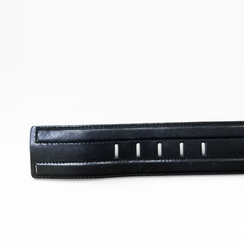 Antonio Melani Black Genuine Leather Wide Belt Women’s Size Medium - Picture 5 of 12